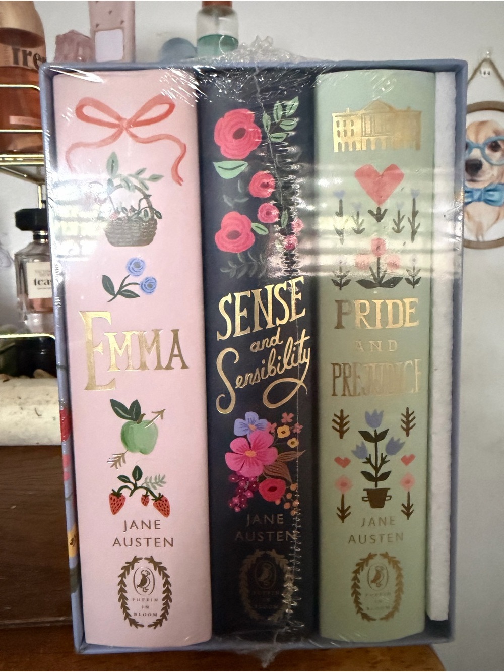 Jane Austen Classic Hardcover Gift Set - Pink, Navy & Sage